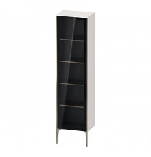 Duravit XViu Шкаф подвесной со стеклянной дверью 50x36x177см, 4 стеклянные полки (петли слева), цвет: белый глянцевый/champagne matt. XV9714B1,  XV1376LB122