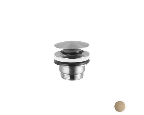 Newform X-STEEL 316 Донный клапан нажимной ldquo;StopGordquo;, для раковин с/без перелива, монтажный размер: 15-67 мм цвет: PVD Brushed pale gold. 24686.59.098 Newform X-STEEL 316 Донный клапан нажимной ldquo;StopGordquo;, для раковин с/без перелива, монтажный размер: 15-67 мм цвет: PVD Brushed pale gold. 24686.59.098
