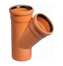 Тройник 45° PVC Ostendorf KGEA D=160*160 мм L=311 мм. 222300