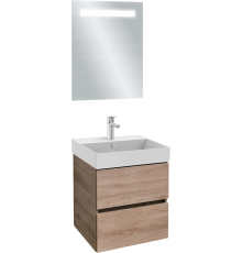 Мебель для ванной комнаты Jacob Delafon Tolbiac 50 дуб давос, раковина белая