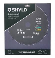 Диск пильный по алюминию и пластику SHYLD твердосплавный 255х30 мм, 100 зубьев(20680)