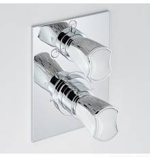 THGInfini white porcelain with platinum decor Смеситель для душа встраиваемый, термостатический, с переключателем на 2 потока, внешняя часть, цвет хром . U2E-A02-5500BE
