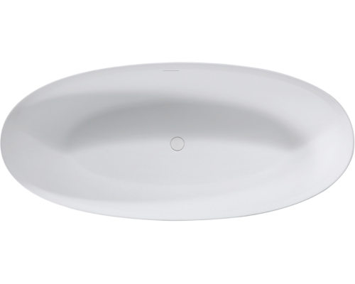 Овальная ванна из искусственного камня Vincea VBT-4S01MW 170x75 см, матовая белая, отдельностоящая, со сливом-переливом, с донным клапаном Овальная ванна из искусственного камня Vincea VBT-4S01MW 170x75 см, матовая белая, отдельностоящая, со сливом-переливом, с донным клапаном