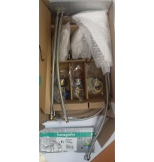 SaleHG15073400 PuraVida Смеситель для раковины 101 мм, на 3 отв., Push-Open 1¼, Комплект Sale15073400_1049