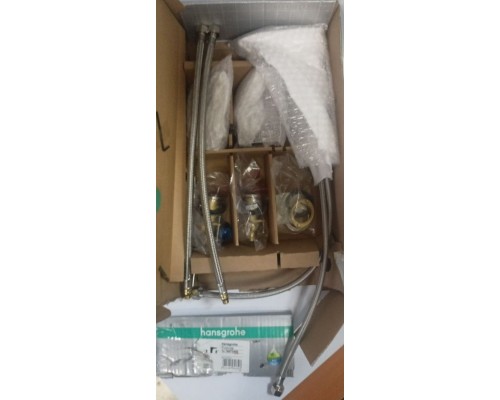 SaleHG15073400 PuraVida Смеситель для раковины 101 мм, на 3 отв., Push-Open 1¼, Комплект Sale15073400_1049