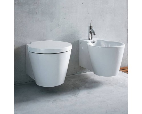 Duravit Starck 1 Биде подвесное 57.5х41см, с креплениями Durafix, с 1 отв под смеситель, цвет: белый. 0274150000