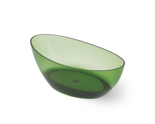 Dea Design Elegant Ванна 160x80x55см., отдельностоящая, Glasstek, прозрачная смола, цвет: Emerald R3. DD8643 1600 R3