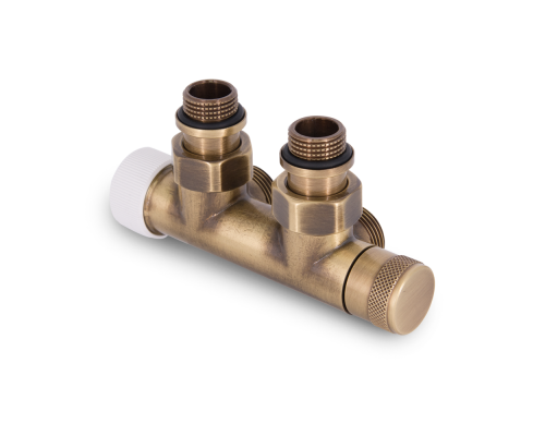 Узел нижнего подключения термостатический SR Rubinetterie угловой 1/2 х3/4 Е Бронза (левый) 0685-1500Z0E0