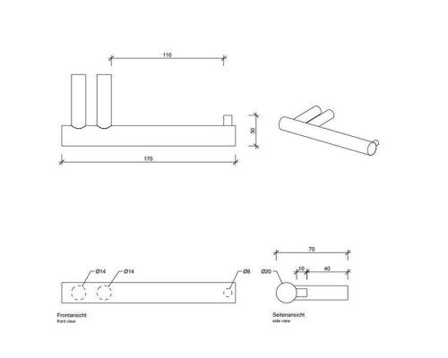 Decor Walther Bar Держатель для туалетной бумаги, подвесной, цвет: сталь матовая. 0856676