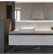 Agape Lariana Раковина 64.9x46.9x13 см, без отв., мрамор Carrara, цвет: белый. ACER1074MC *0