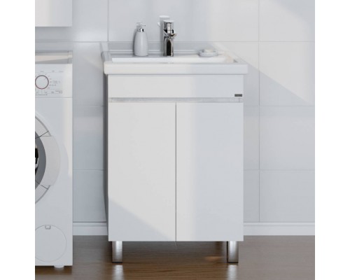 Тумба с раковиной СаНта Марс 60 напольная, светлая