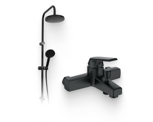 Душевой комплект Смеситель Orange One Life P02-100b + Стойка O-Shower OW02b