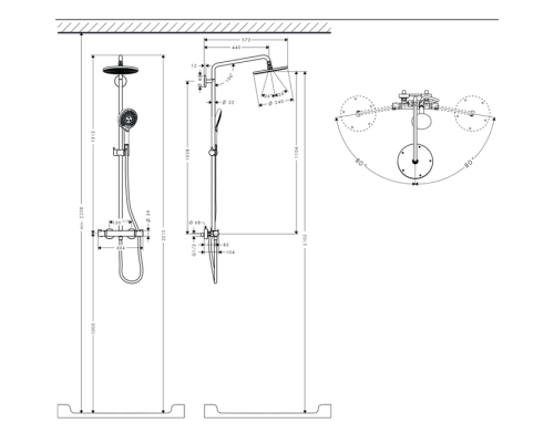 Hansgrohe Raindance Select S 240 Showerpipe Душевая система с термостатом, цвет: хром. 27115000 Hansgrohe Raindance Select S 240 Showerpipe Душевая система с термостатом, цвет: хром. 27115000