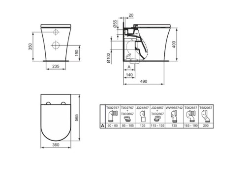 Ideal Standard La Dolce Vita Сиденье с крышкой, с функцией плавного закрытия, дюропласт, тип wrapover, легкосъемное, цвет: белый. E330401 Ideal Standard La Dolce Vita Сиденье с крышкой, с функцией плавного закрытия, дюропласт, тип wrapover, легкосъемное, цвет: белый. E330401