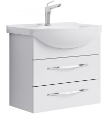 AQ Agr.01.06/2 Аллегро Тумба под умывальник подвесная, 2 ящика, белая, 598х522х318 мм Agr.01.06/2