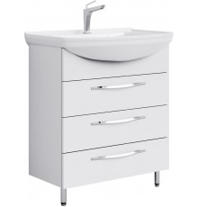 AQ Agr.01.07/3 Аллегро Тумба под умывальник напольная, 3 ящика, белый, 760х870х485 мм Agr.01.07/3