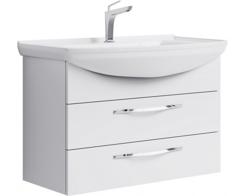 AQ Agr.01.08/2 Аллегро Тумба под умывальник подвесная, 2 ящика, белый, 865х586х485 мм Agr.01.08/2