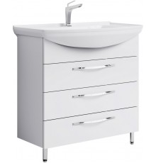 AQ Agr.01.08/3 Аллегро Тумба под умывальник напольная, 3 ящика, белый, 865х870х485 мм Agr.01.08/3