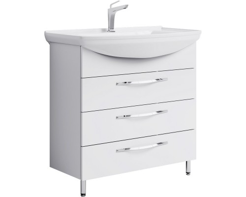 AQ Agr.01.08/3 Аллегро Тумба под умывальник напольная, 3 ящика, белый, 865х870х485 мм Agr.01.08/3