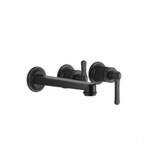 Gessi Venti20 Смеситель для ванны встраиваемый, однорычажный, с переключателем на 2 положения, внешняя часть, цвет: черный матовый. 65042#299