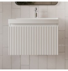 Тумба с раковиной MebelVann Pulse 60 подвесная, белая, 1 ящик