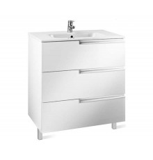 Roca Z.RU93.0.283.4 Victoria Nord Ice Edition Тумба под умывальник напол., 3 ящика, 586х450хБелый ZRU9302834