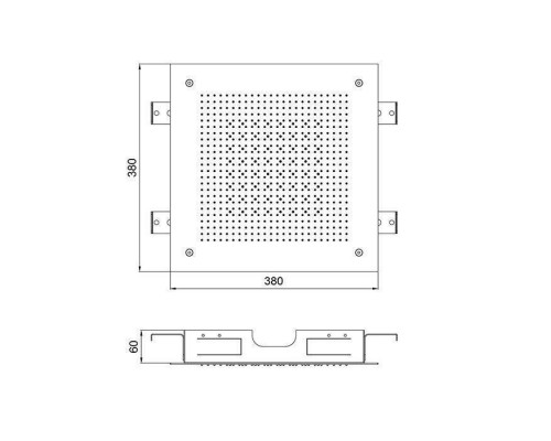 Almar Velvet Rain Верхний душ, встраиваемый, 38х38см., 2 режима, цвет: латунь брашированная PVD. E044282.HB