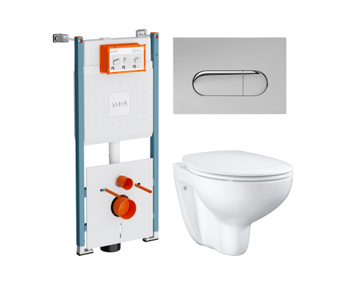 Комплект Унитаз подвесной Grohe Bau Ceramic 39351000 безободковый, альпин-белый + Инсталляция VitrA V-Fix Core 732-5800-01PV + Кнопка Root Round 740-2280 хром Комплект Унитаз подвесной Grohe Bau Ceramic 39351000 безободковый, альпин-белый + Инсталляция VitrA V-Fix Core 732-5800-01PV + Кнопка Root Round 740-2280 хром