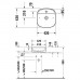 Duravit Zencha Раковина 42х42х14см., накладная, 1 отв., цвет: белый глянцевый. 2374420071