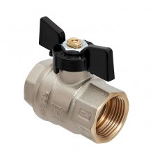 Кран шаровой Hoobs ORION ВР/ВР 1/2'' ручка-бабочка чёрного цвета. 15132H