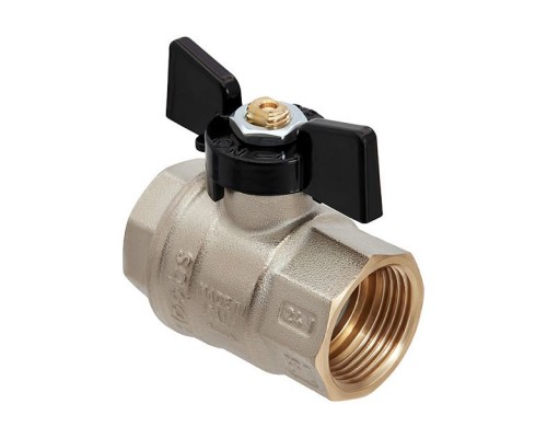 Кран шаровой Hoobs ORION ВР/ВР 1/2'' ручка-бабочка чёрного цвета. 15132H Кран шаровой Hoobs ORION ВР/ВР 1/2'' ручка-бабочка чёрного цвета. 15132H