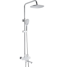 Душевая стойка Rose R2136F белый, хром