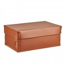 Colombo Adj Коробка Snob 32x20хH13.5см., настольная, цвет: коньяк/бордо. BADJ3220-0930