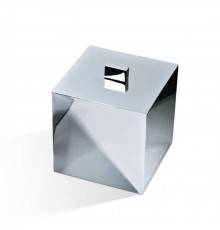 Decor Walther Cube DW 3560 Баночка универсальная 13x13x14.5см, с крышкой, настольная, цвет: хром. 0846500