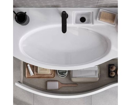 Kerama Marazzi Riva Раковина 100.7х48х15см., накладная, мебельная, с крепежом, левая, 1 отв., с переливом, цвет: белый глянцевый Kerama Marazzi Riva Раковина 100.7х48х15см., накладная, мебельная, с крепежом, левая, 1 отв., с переливом, цвет: белый глянцевый