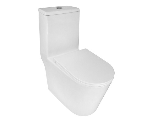 Унитаз-моноблок Azario Scala 360х690х790 безободковый, слив "Торнадо", с быстросъемным сиденьем микролифт (AZ-8101)