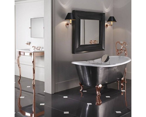 DevonDevon Lady Декоративная структура 69.5х50см, с раковиной на 3 отв., напольный, цвет: золото/белая. IBLI3FWES,  DELADYOT