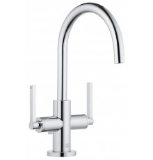 Kludi 20 118 0515 Nova Fonte Puristic Смеситель для раковины 185 мм, со слив. гарн., 90°, 5,6 л/мин 201180515