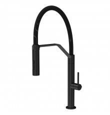 Fima Carlo Frattini Kitchen Смеситель для кухни, на 1 отв., Flexi, цвет: черный матовый. F7047/2NS