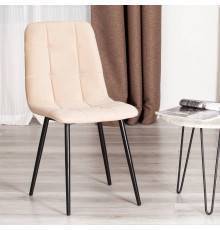 Комплект стульев TetChair Модерн Chilly Max велюр бежевый, ножки черные, 2 шт
