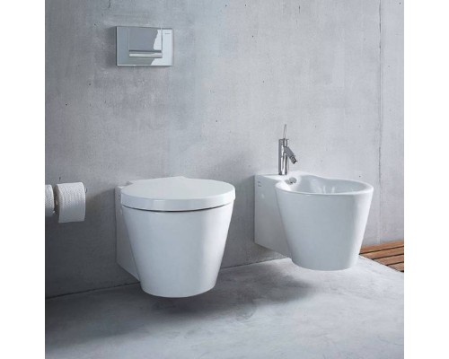 Duravit Starck 1 Биде подвесное 57.5х41см, с креплениями Durafix, с 1 отв под смеситель, цвет: белый. 0274150000
