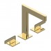THG ICON-X CARBONE GOLD A MANETTES Смеситель для раковины, 3 отв., с донным клапаном, цвет: полированное золото. U7T-F01-151