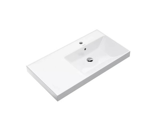 Kerama Marazzi Cubo Раковина 90х48.5х18см., подвесная, мебельная, правая, 1 отв., с переливом, цвет: белый глянцевый. CU.wb.90Rh Kerama Marazzi Cubo Раковина 90х48.5х18см., подвесная, мебельная, правая, 1 отв., с переливом, цвет: белый глянцевый. CU.wb.90Rh