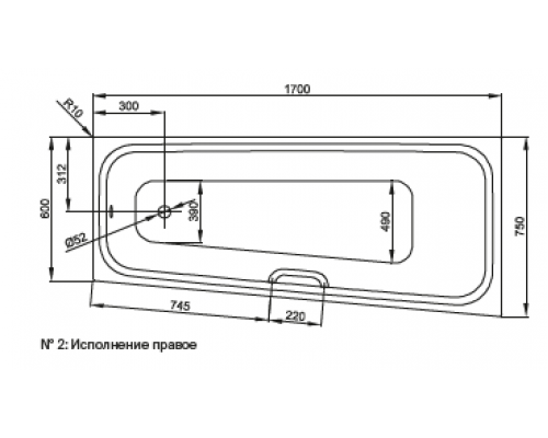 Bette Space S Ванна встраиваемая с шумоизоляцией 170х75х42 см, исполнение правое , цвет: белый. B23-1500, 1140-000 Bette Space S Ванна встраиваемая с шумоизоляцией 170х75х42 см, исполнение правое , цвет: белый. B23-1500, 1140-000