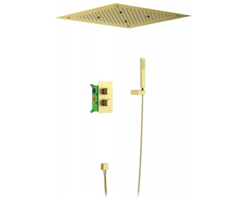 Timo SX-5029/17SM Petruma Набор для комплектации душа, с терм., 500х500 мм/микрофон, золото матовое SX-5029/17SM