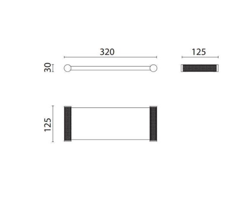 Oasis Defile Лоток стеклянный 32х12.5х3см., настольный, цвет: золото. 0AGD028OR