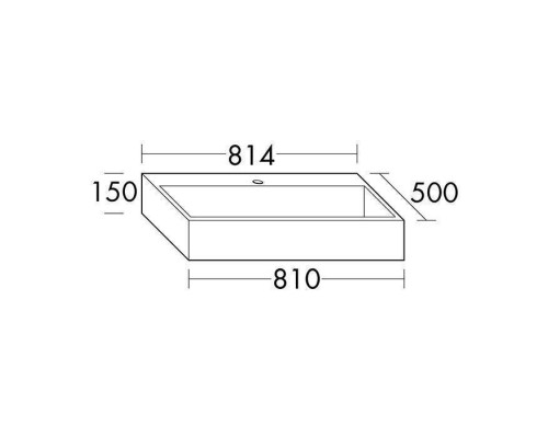 Burgbad Crono Раковина 81x50 см, 1 отв., цвет: белый. MWDU081C0001*1