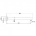 Newform X-STEEL 316 Кронштейн для верхнего душа, настенный., L=35см, G1/2 , цвет: INOX. 29390X.50.050