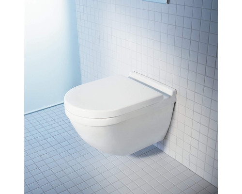 Duravit Starck 3 Унитаз подвесной безободковый, 540х360 мм, с сиденьем микролифт, цвет белый. 45270900A1 (2527090000+006389)