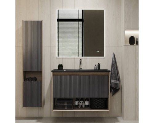 Мебель для ванной комнаты Jorno Tossony 90 дуб самдал, антрацит